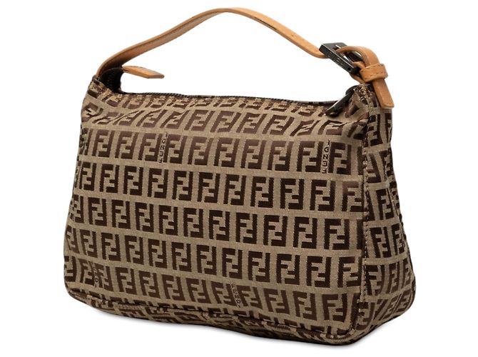 Fendi Beige Zucchino Canvas Handtasche - Ansicht 2