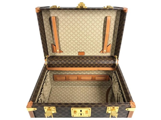 Céline CELINE Vintage Macadam Logo Make-up Box Braun - Ansicht 13