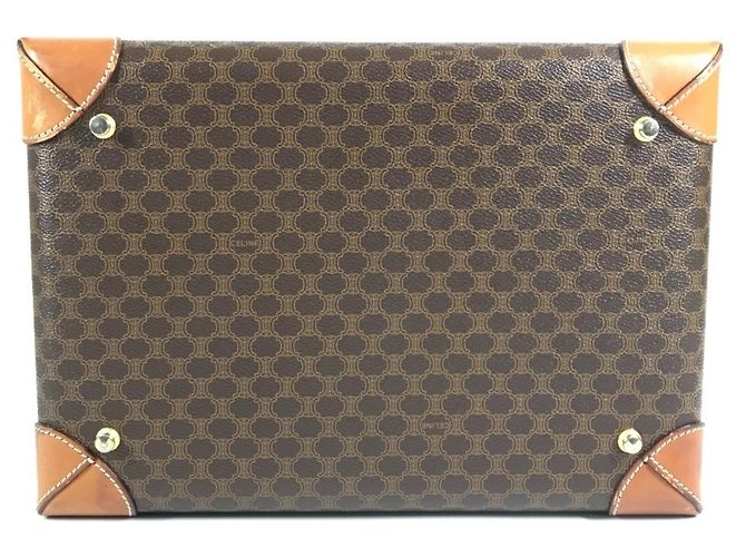 Céline CELINE Vintage Macadam Logo Make-up Box Braun - Ansicht 5