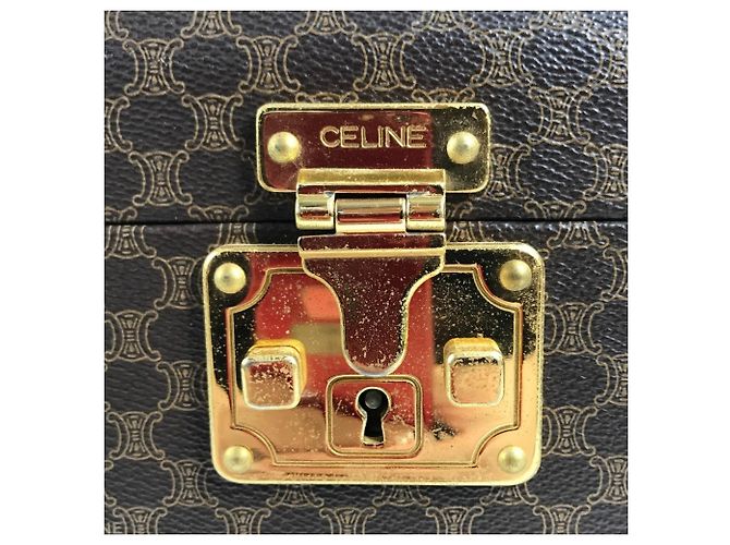 Céline CELINE Vintage Macadam Logo Make-up Box Braun - Ansicht 9