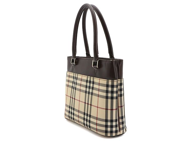 Burberry Nova Check Handtasche Beige Dunkelbraun - Ansicht 3