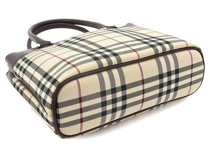 Burberry Nova Check Handtasche Beige Dunkelbraun - Ansicht 4