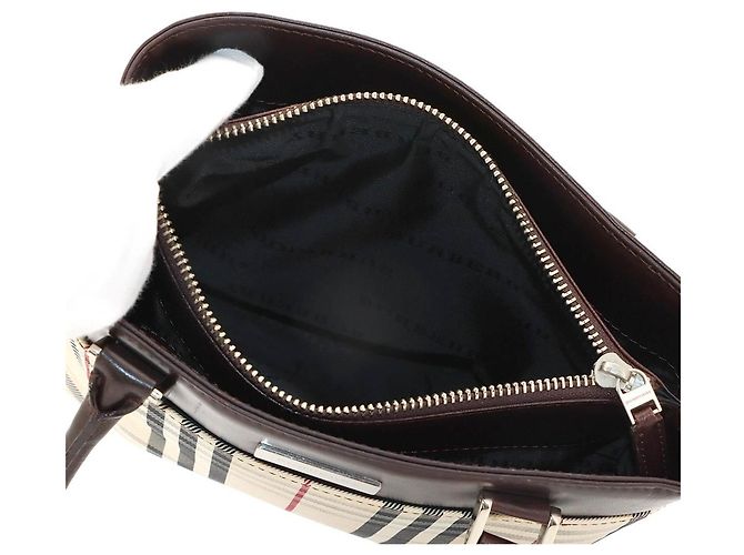Burberry Nova Check Handtasche Beige Dunkelbraun - Ansicht 7