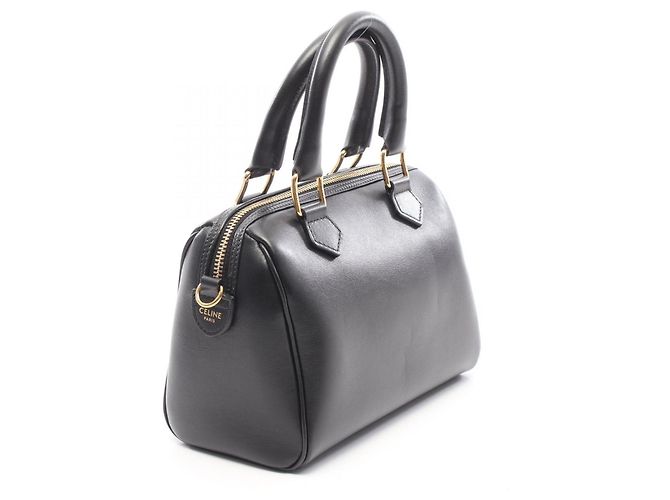 Céline Bolsa Celine Small Boston Cuir Triomphe Preto - vista 2