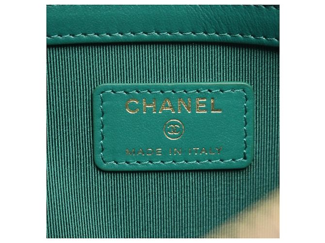Borsa a mano clutch Chanel Matelassé Second Bag Blu - vista 4