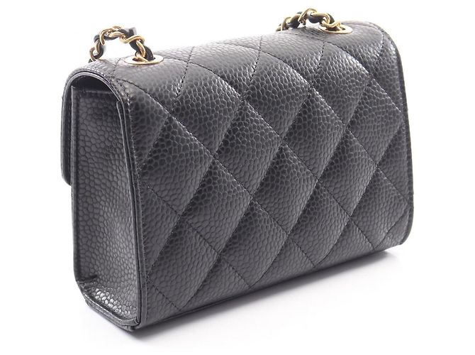 Timeless Chanel Matelassé Small Flap Schultertasche Schwarz - Ansicht 2