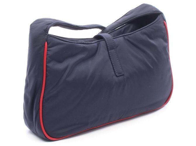 Borsa a tracolla Yves Saint Laurent Paris Le Sancassette Rosso Blu navy - vista 2