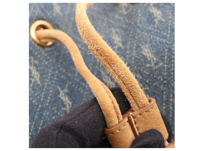 Yves Saint Laurent Saint Laurent Paris Le Monogram Bucket Bag Marrone Blu navy - vista 10