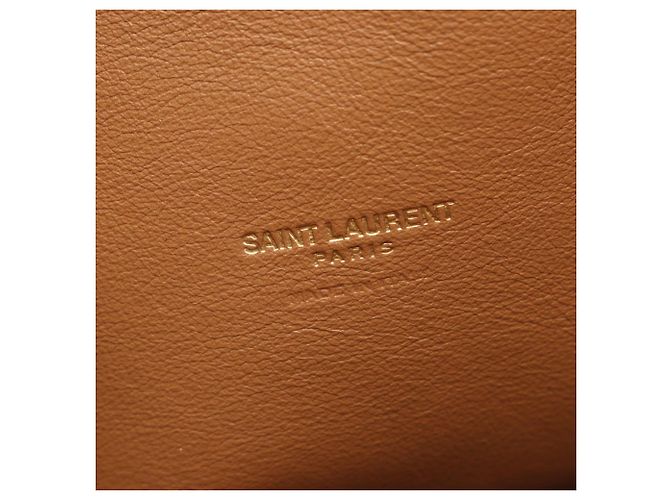 Yves Saint Laurent Saint Laurent Paris Le Monogram Bucket Bag Marrone Blu navy - vista 4