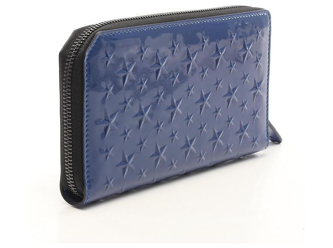 Jimmy Choo CARNABY Cartera larga redonda con estrellas grabadas Azul - vista 2