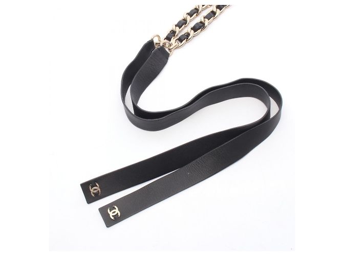 Cinturón de cadena Chanel B20C Coco Mark Negro - vista 2