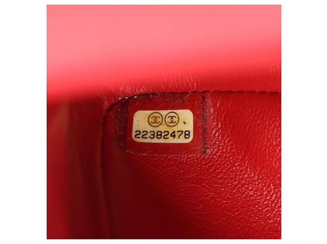 Borsa a tracolla Chanel 2.55 Matelassé Mademoiselle con catena Argento Rosso - vista 5