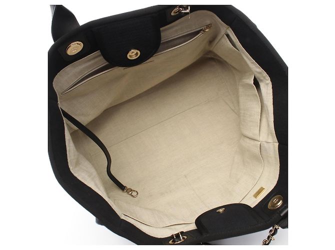 Borsa Tote 2-Way Chanel Deauville Nero - vista 3