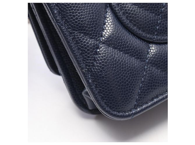 Bolsa de Ombro Chanel Matelassé Azul marinho - vista 10