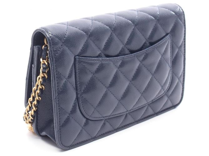Bolsa de Ombro Chanel Matelassé Azul marinho - vista 2