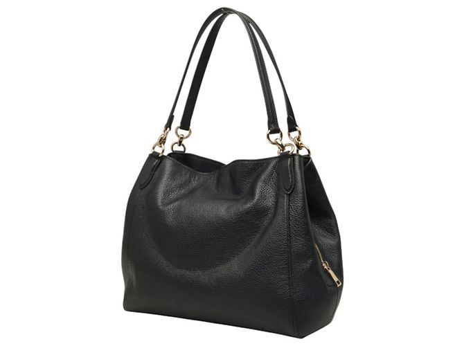 Borsa Tote Coach in pelle nera Nero - vista 2