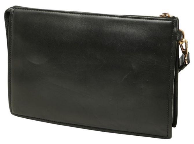 Versace Clutch aus schwarzem Leder - Ansicht 2