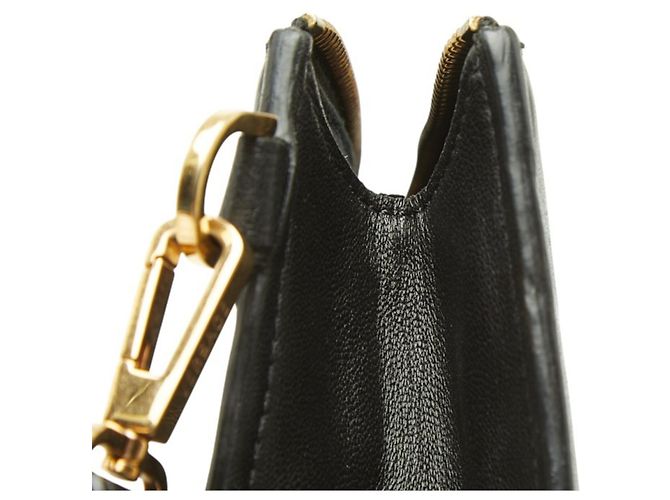 Versace Clutch aus schwarzem Leder - Ansicht 8