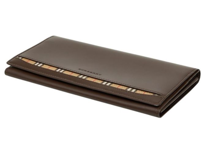 Cartera larga Burberry Nova Check en cuero marrón Castaño - vista 4