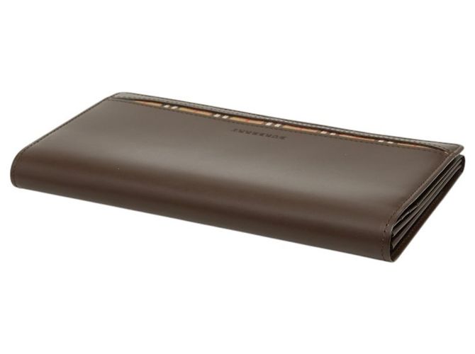 Cartera larga Burberry Nova Check en cuero marrón Castaño - vista 5