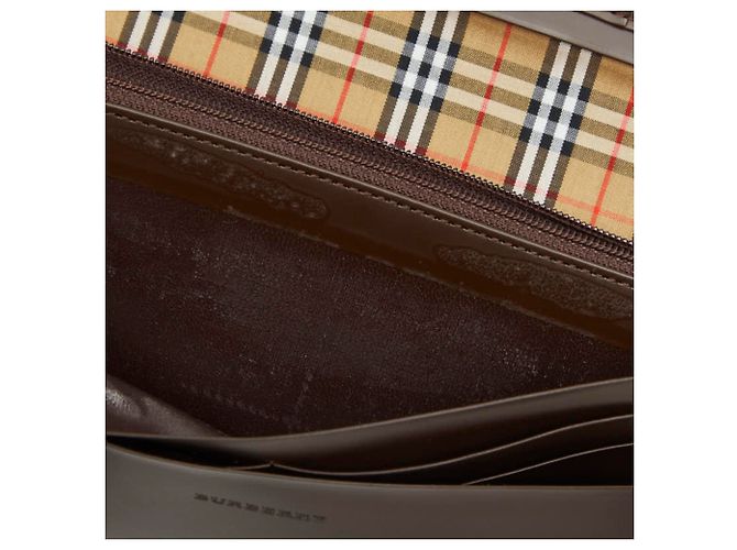 Cartera larga Burberry Nova Check en cuero marrón Castaño - vista 9