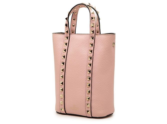 Mini borsa Valentino Rockstud con catena Rosa D'oro - vista 2