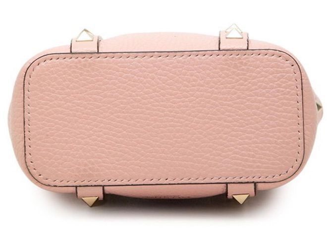 Mini borsa Valentino Rockstud con catena Rosa D'oro - vista 3