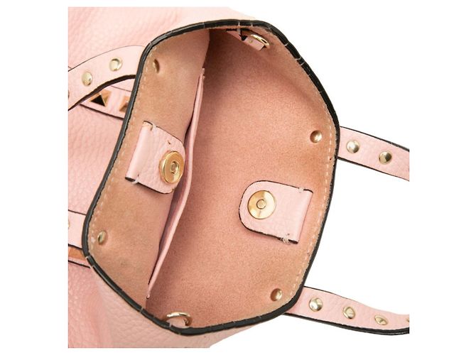 Mini borsa Valentino Rockstud con catena Rosa D'oro - vista 4