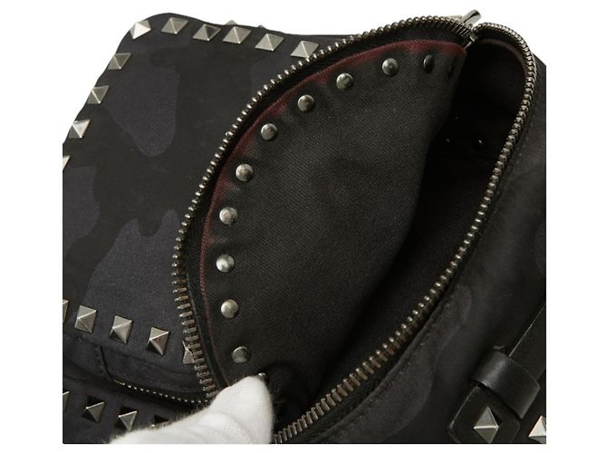 Mochila Valentino Rockstud Camouflage Negro - vista 10