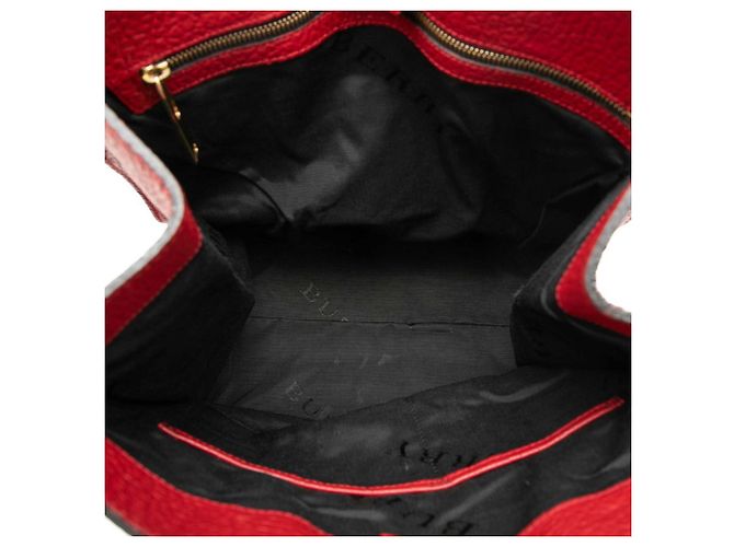 Borsa Tote Burberry in pelle rossa Rosso - vista 4
