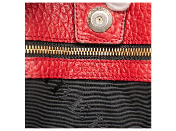 Borsa Tote Burberry in pelle rossa Rosso - vista 6