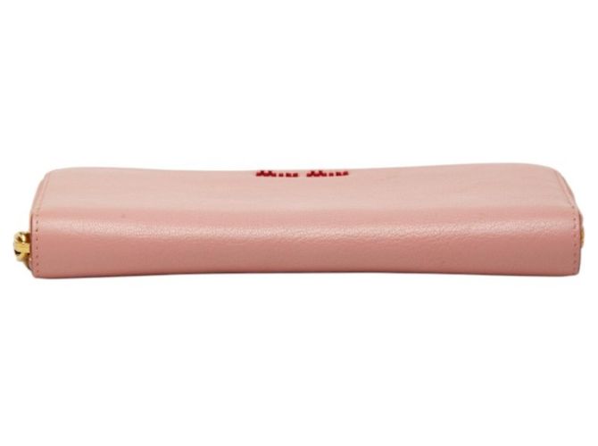 Cartera larga Miu Miu de piel Madras rosa - vista 3