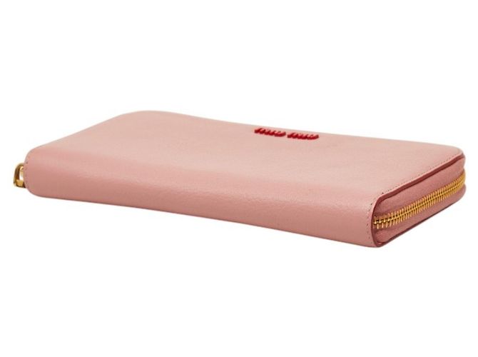 Cartera larga Miu Miu de piel Madras rosa - vista 4