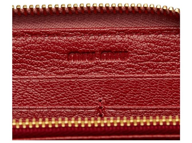 Cartera larga Miu Miu de piel Madras rosa - vista 9