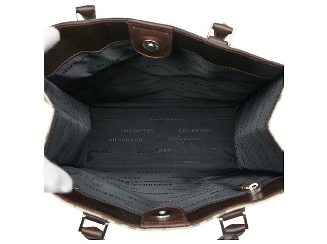 Burberry Nova Check Tote Bag Mehrfarben Beige - Ansicht 10