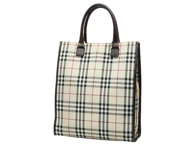 Burberry Nova Check Tote Bag Mehrfarben Beige - Ansicht 2