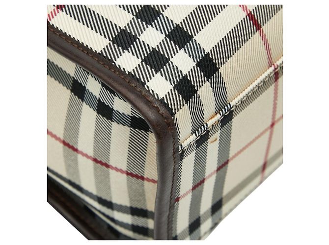 Burberry Nova Check Tote Bag Mehrfarben Beige - Ansicht 5