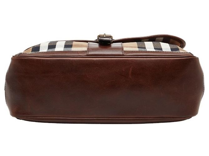 Bolsa Messenger Burberry Nova Check Marrom - vista 3