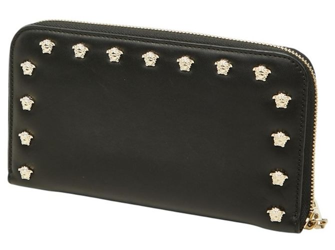 Portafoglio lungo con zip rotonda Versace Medusa Nero - vista 2