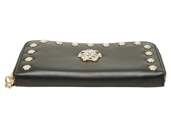 Portafoglio lungo con zip rotonda Versace Medusa Nero - vista 3