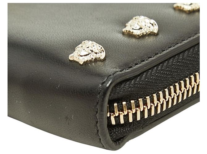 Portafoglio lungo con zip rotonda Versace Medusa Nero - vista 4