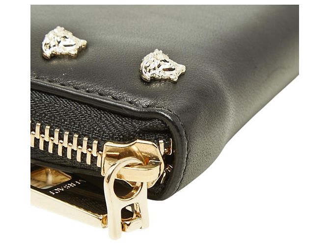 Portafoglio lungo con zip rotonda Versace Medusa Nero - vista 5