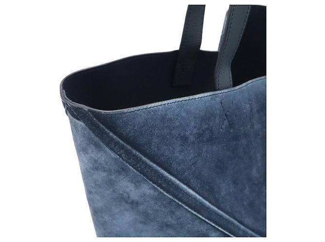 Borsa Tote Large Puzzlefold Loewe Blu navy - vista 5