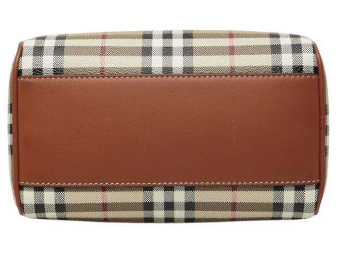 Borsa Mini Bowling Burberry Nova Check Marrone - vista 3