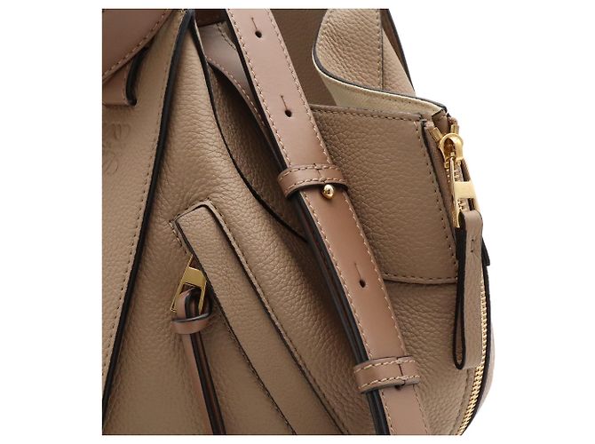 Loewe Hammock Tasche Kleine Lederhandtasche Grau - Ansicht 7