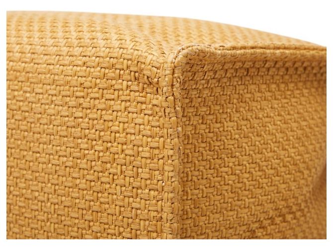 Borsa Tote Dolce & Gabbana in rafia e pelle marrone - vista 4
