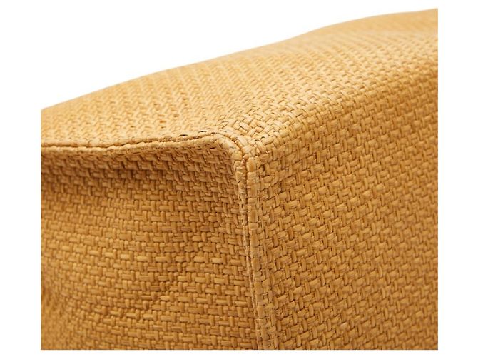Borsa Tote Dolce & Gabbana in rafia e pelle marrone - vista 7
