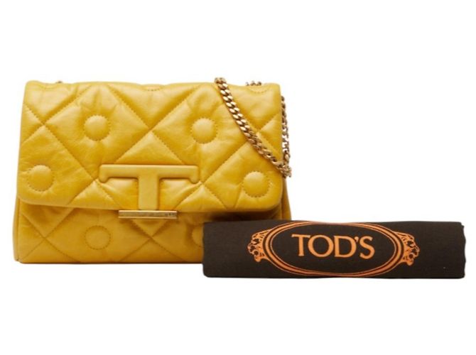 Borsa a tracolla T-Timeless matelassé con catena Tod's Giallo - vista 10
