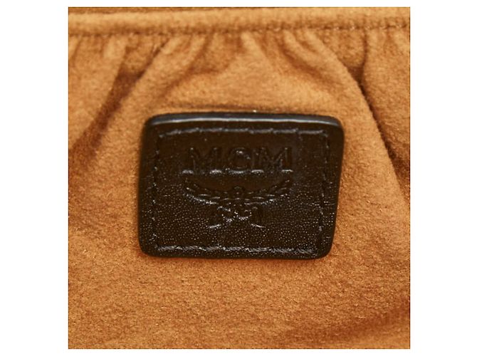 Bolso de mano MCM Visetos Vanity Bag Castaño Negro - vista 10