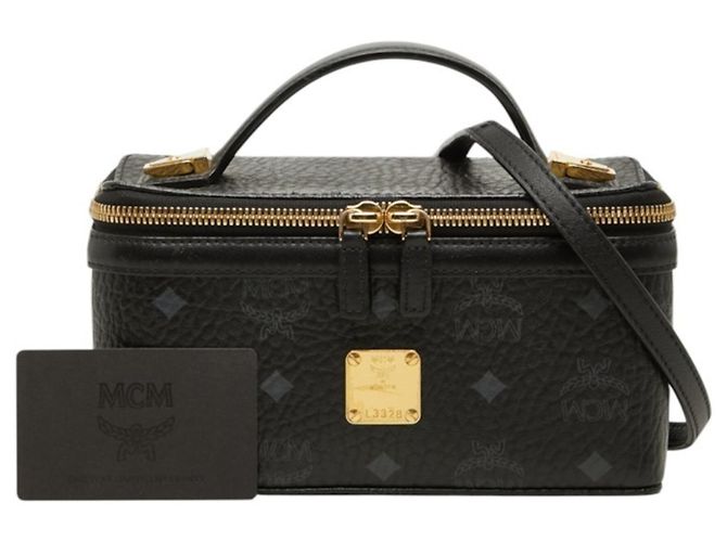 Bolso de mano MCM Visetos Vanity Bag Castaño Negro - vista 12